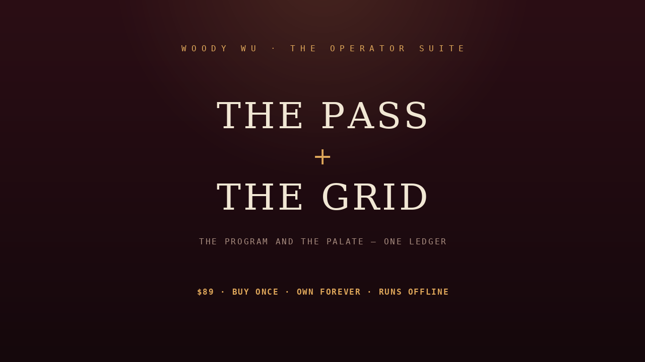 The Pass plus The Grid operator suite cover